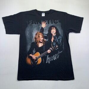 Heart Fanatic Tour 2012 T Shirt Size Large  Black Rock Concert Music Band Tee